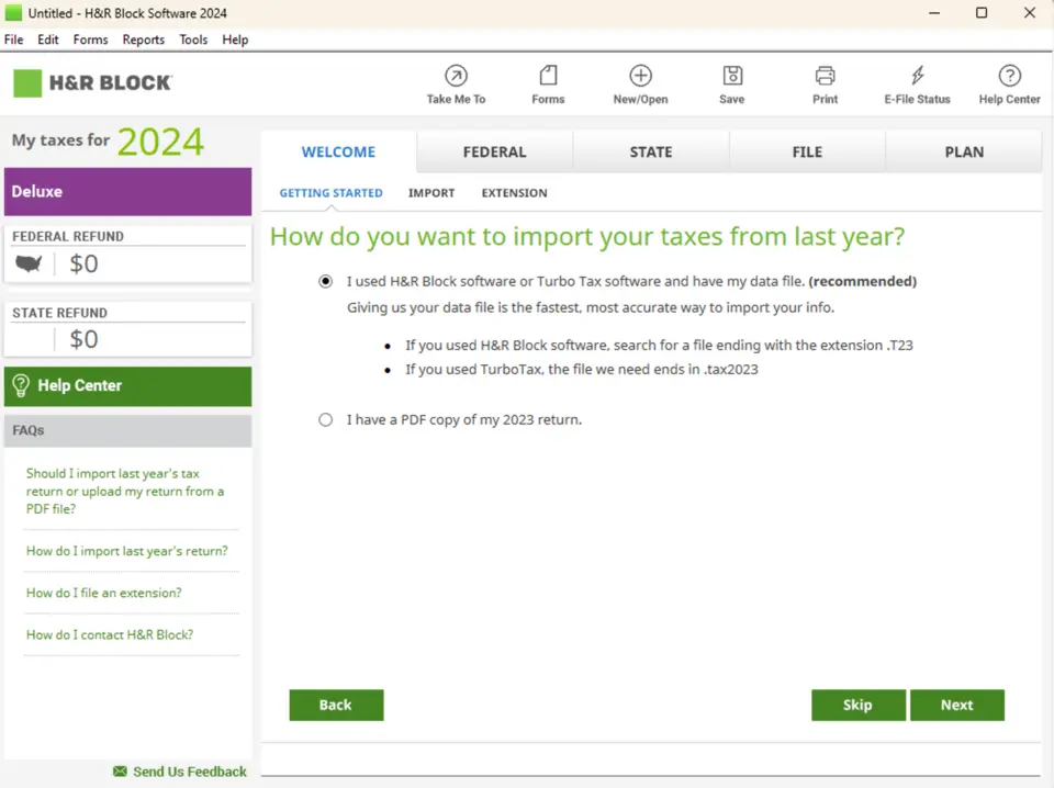 Import Screen Shot
