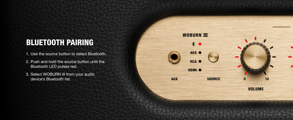 Marshall Woburn III Bluetooth Home Speaker with Bass / Treble