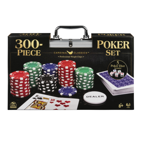 Texas Holdem Poker Set Professional Game Chips Kit 300 Piece With Aluminum Case 