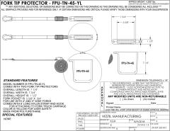 Vestil - Forklift Attachments; Type: Fork Tip Protectors