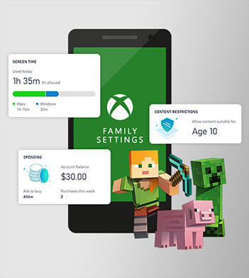 Aplicativo Xbox Family Settings