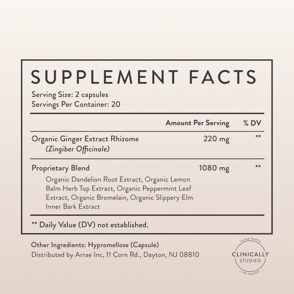 arrae glp 1 reviews Arrae - Bloat: Digestive Support - 40 Capsules (20 Servings)