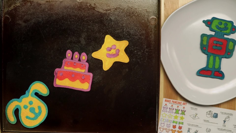 Blackstone 9Piece Pancake Art Kit, Includes 3 Molds and 6 Bottles