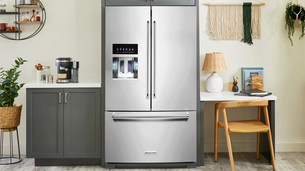 Best Buy: KitchenAid 25.2 Cu. Ft. French Door Refrigerator White KRFF305EWH