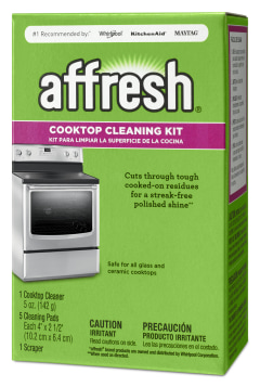 Affresh Cooktop Cleaning Kit, Safe for Glass & Ceramic Cooktops, Includes 5  oz cleaner, 5 pads, 1 scraper