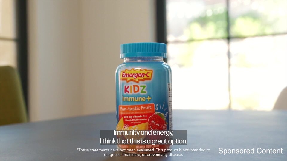 thumbnail video image 2 of Emergen-C Kidz Immune+ Vitamin C Gummies for Immune Support, Fruit, 44 Ct, 2 of 10