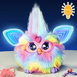 Furby Tie Dye Plush Toy, Voice Activated, 15 Fashion Accessories