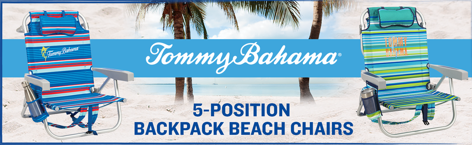 Tommy Bahama 5-Position Backpack Beach Chairs