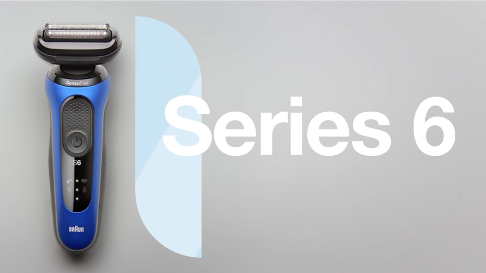 thumbnail video image 2 of Braun Series 6 6072cc Men's Electric Shaver with Precision Trimmer, Blue, 2 of 12