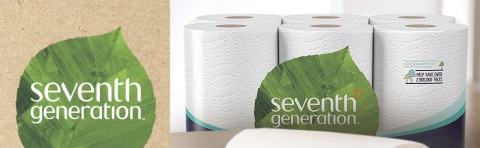 Seventh Generation 13737 Natural Unbleached 100% Recycled Paper Towel Rolls 11 x 9 120 SH/RL 24 RL/CT