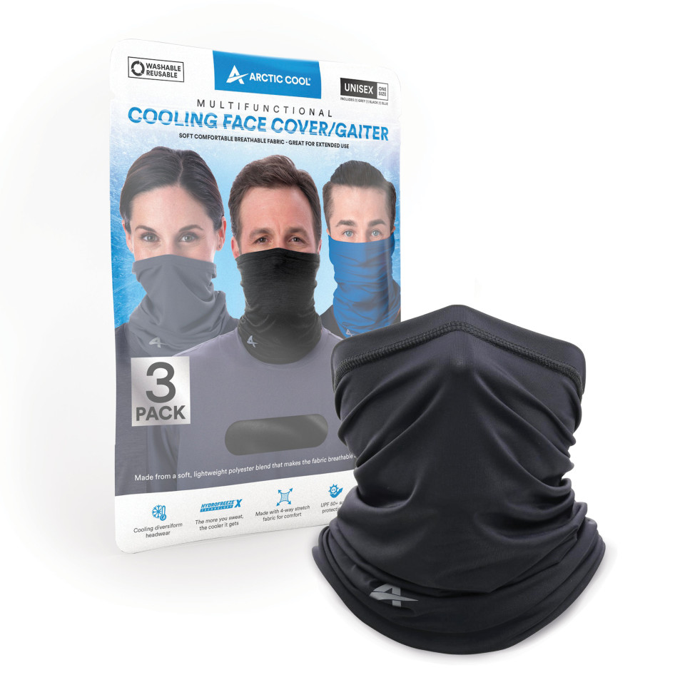 Sun Protection Open Arctic Cool Cooling Face Gaiter 2pk Spandex Blend UPF 50 