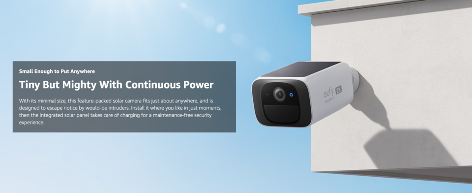 Anker eufy Security S220 SoloCam, Solar Security Camera, Wireless