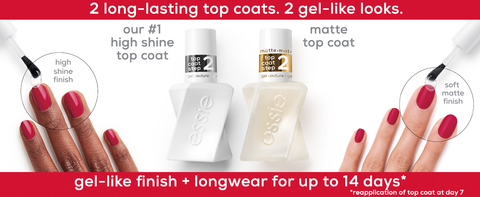 essie Gel Couture Nail Polish, Clear, Shiny Top Coat, 0.46 fl oz Bottle 