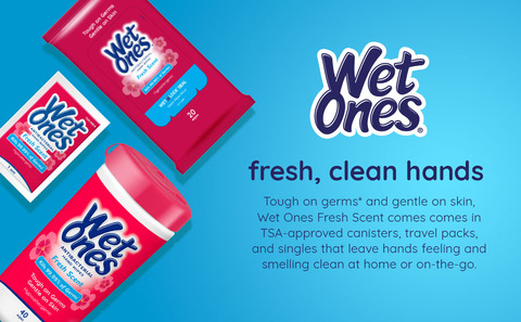 All Travel Sizes: Wholesale Wet Ones Tropical Splash Antibacterial Wipes -  Pack of 20: Disinfectants & Sanitizers