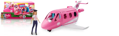 Muneca y conjunto de juego Avion de los suenos de Dreamhouse Adventures de Barbie GJB33 MATTEL