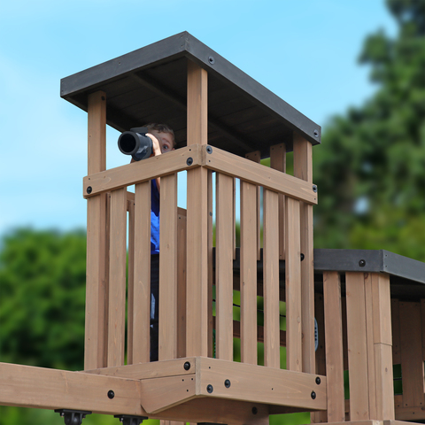 Lookout Tower with Telescope on Skyline Lookout Swing Set