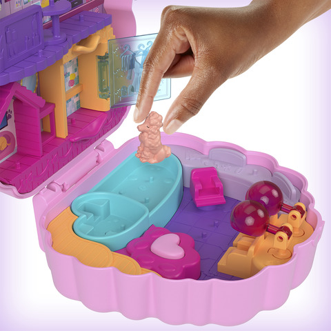 Polly Pocket Groom & Glam Poodle Compact Playset : Target