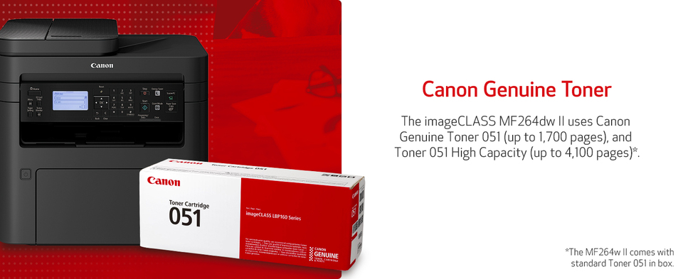 Impresora Multifuncional Canon Imageclass MF264dw II Wifi Toner  Monocromatica
