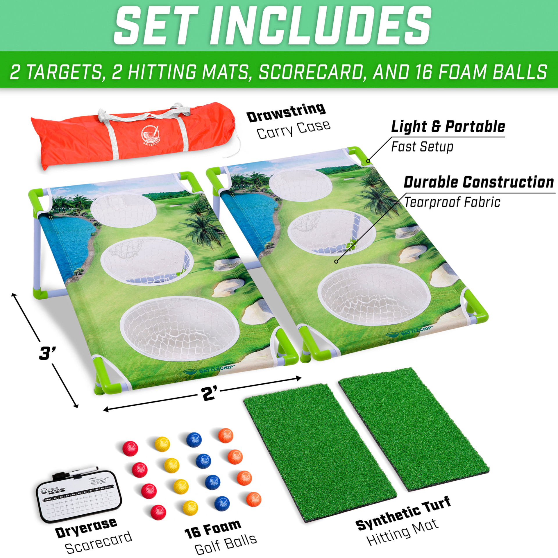 GoSports BattleChip Tour Backyard Golf Cornhole Game, Fun For All Skil ...