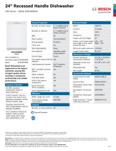 Bosch 100 Series Smart Dishwasher with PrecisionWash and PureDry