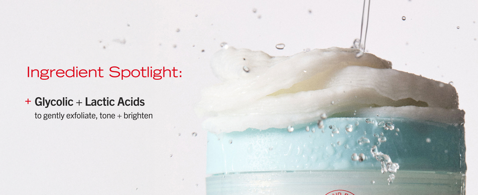 Liquid essence pouring into facial radiance pads