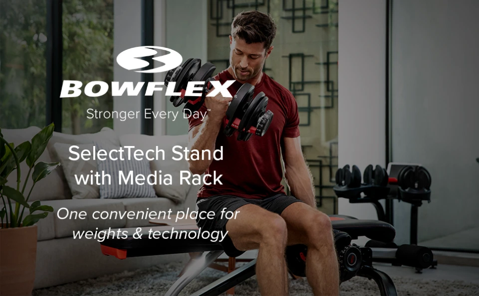 Bowflex SelectTech Stand With Media Rack | Dick's Sporting Goods