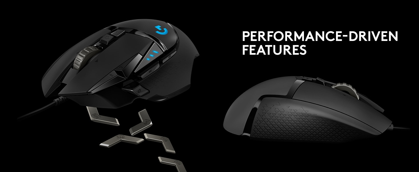 Logitech G502 Hero High-Performance Wired Gaming Mouse, RGB, 11