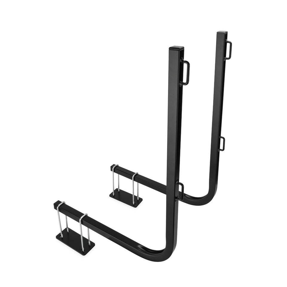 thumbnail video image 3 of Camco Rhino Camper/RV Bumper Mount Tote Tank Holder | Powder-Coated Steel, Black and Silver (39010), 3 of 9