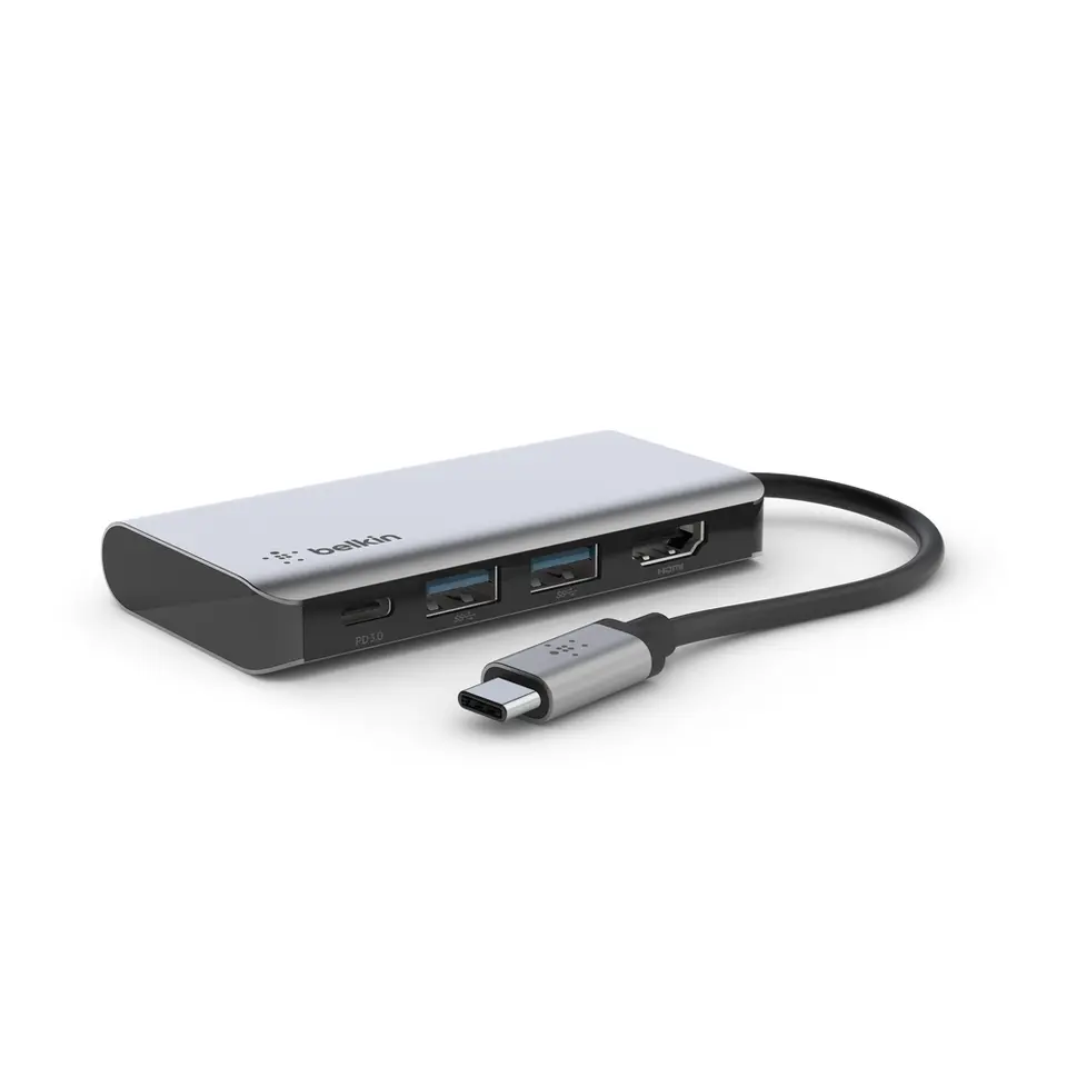 Belkin USB C Hub 4 in 1 Multi Port Laptop Dock with 4K HDMI