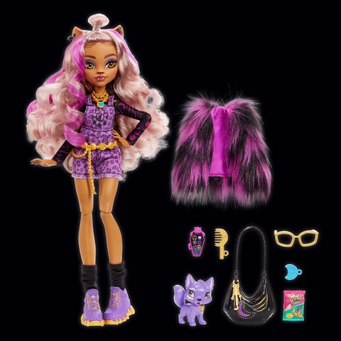 Monster High Doll, Clawdeen Wolf with Accessories and Pet Dog, Posable  Fashion Doll, HHK52 & Doll, Cleo De Nile with Accessories and Pet Dog,  Posable