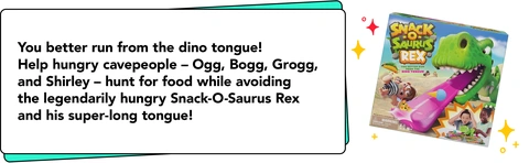Spin Master Games, Snack-O-Saurus Rex, Interactive Dinosaur Board Game, for Kids Ages 5 & up - Walmart.com Spin Master Games, Snack-O-Saurus Rex, Interactive Dinosaur Board Game, for Kids Ages 5 & up - Walmart.com