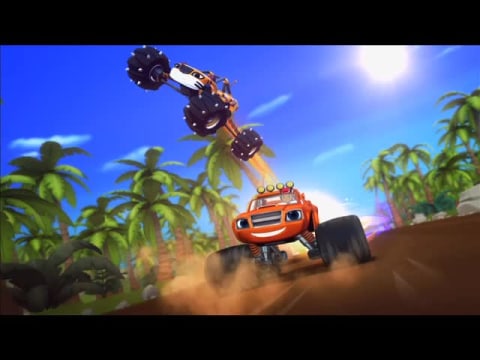 KIDSUP-Nickelodeon Blaze E Monster Machines Super Stunts Kids Carro De  Brinquedo