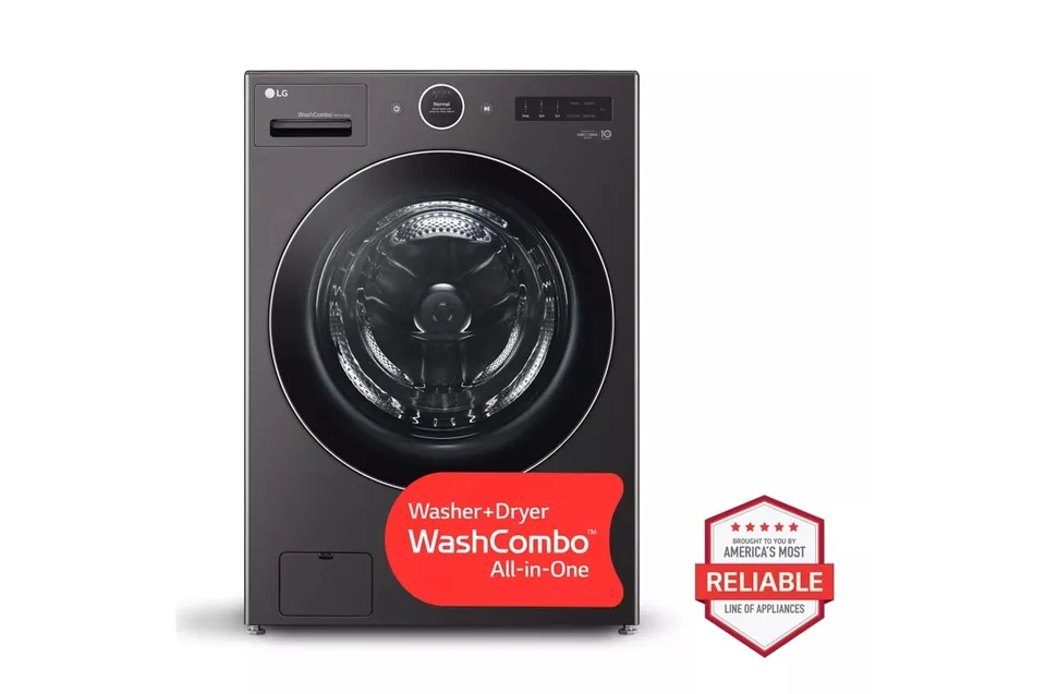 LG WM6998HBA 5.0 CuFt Smart WashCombo All in One Washer Dryer with Inverter HeatPump Technology and Direct Drive Motor BrandsMart USA