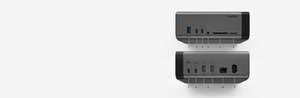 その他 11-in-1 Pro GaN Dock BELKIN Connect 150W Belkin Connect USB-C 11-in-1 Pro GaN Dock 150W - Micro Center