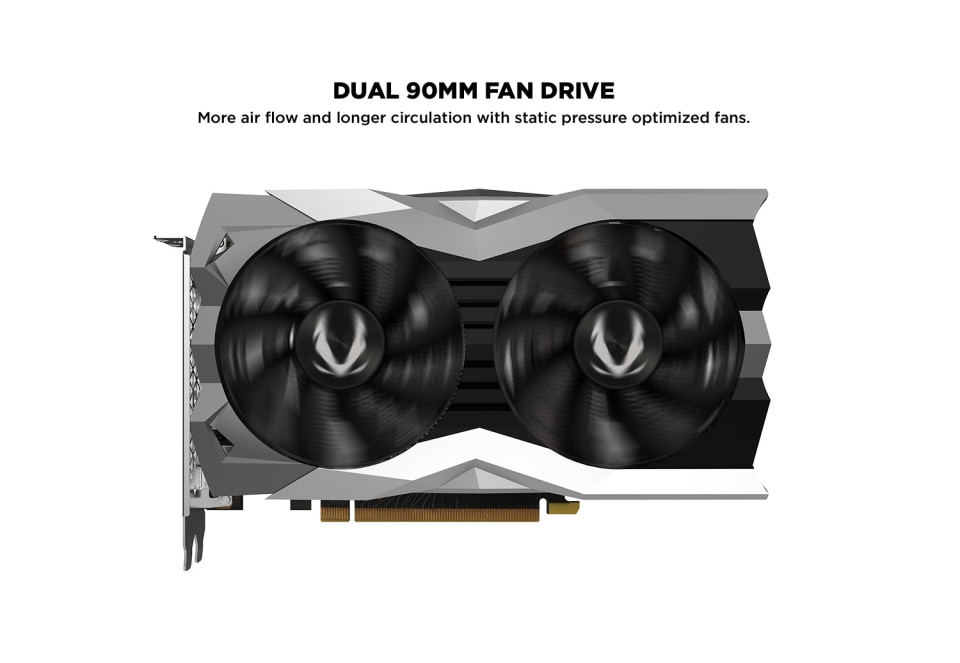 Zotac Gaming GeForce RTX 2060 Twin Fan Graphics Card, Silver 