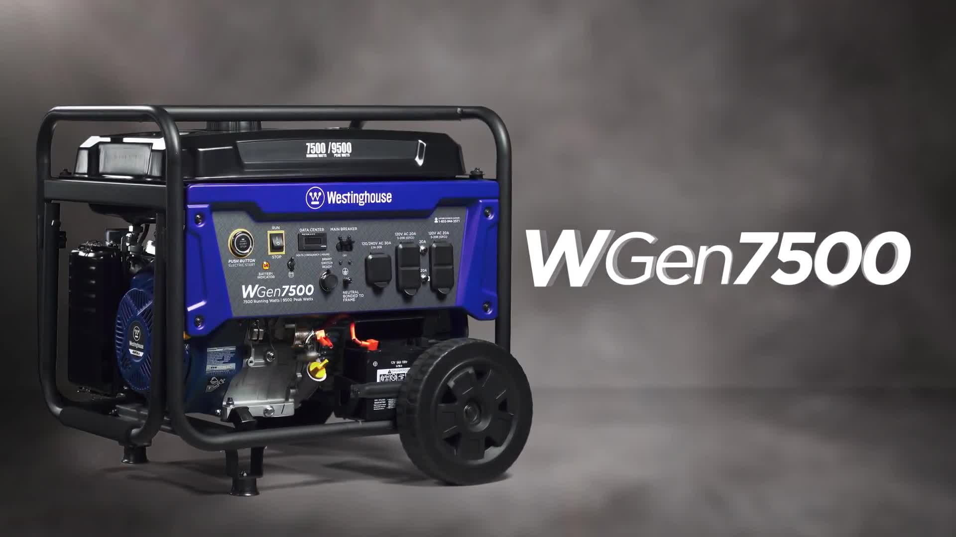 Westinghouse Wgen 7500 Watt Gasoline Portable Generator With Engine In The Portable Generators Department At Lowes Com