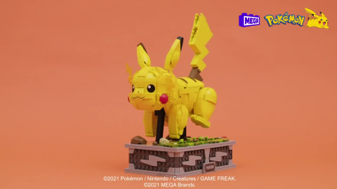 MEGA Pokemon Building Kit Motion Pikachu (1092 Pieces) for Collectors 