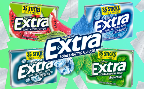 EXTRA Gum Spearmint Sugar Free Chewing Gum Pack