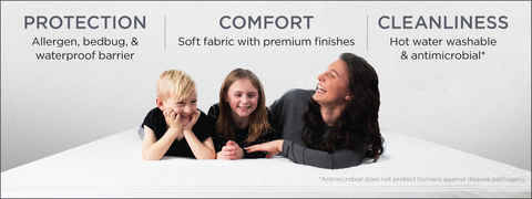 AllerEase CLOSEOUT! Platinum Zip-Off Top Allergy Queen Mattress Protector -  Macy's