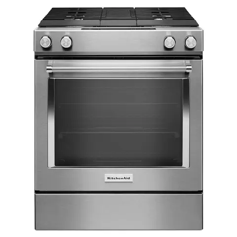KitchenAid 30" Downdraft Slide In Dual Fuel Range - Thumbnail 4