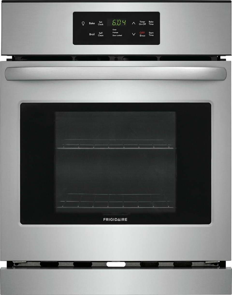 GE 24-in Single Electric Wall Oven Self-cleaning (Stainless) in