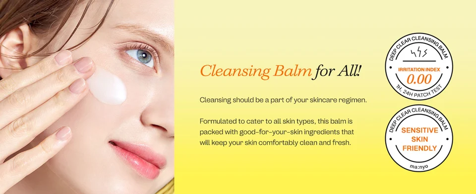 Deep Clean Cleansing Balm caters to all skin types.