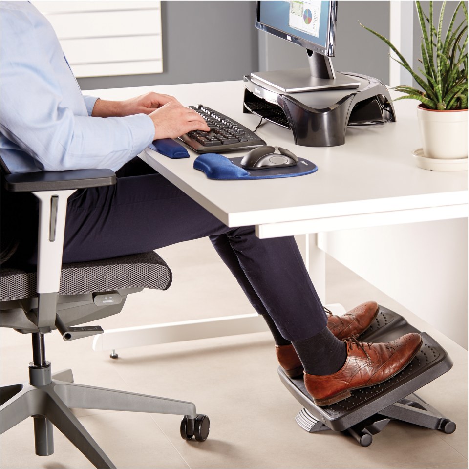 FELLOWES - 17-3/4″ Wide, 6-1/2″ High Foot Rest - 37473071 - MSC Industrial  Supply