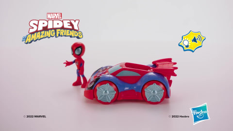 Marvel Spidey MECH Web Crawler - Veicolo Trasformabile 20 Cm Con Proiettore Ragno - Giocattolo Per Bambini