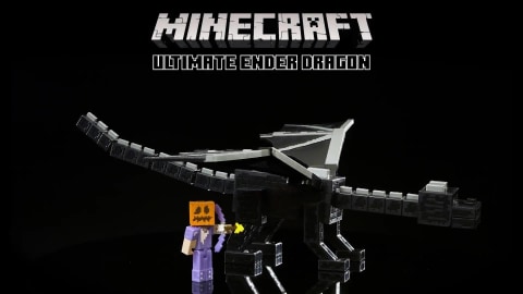 Minecraft Ultimate Ender Dragon Figure, 20-in with Color-Change
