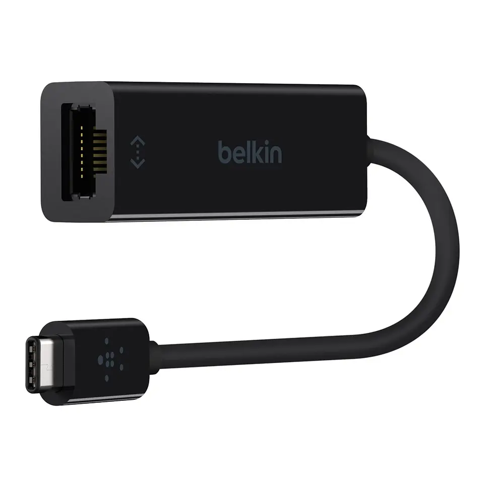 Belkin F2CU040BTBLK Network Adapter, USB-C to Gigabit Ethernet