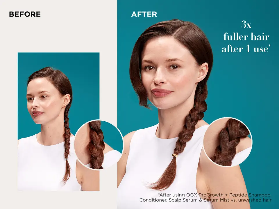Pro-growth routine for visibly thicker, fuller hair