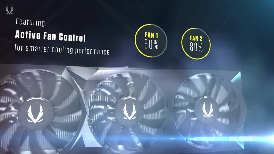 thumbnail video image 2 of ZOTAC GAMING GeForce RTX 2070 AMP Extreme 8GB GDDR6 Graphics Card, 2 of 9