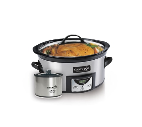 Crock-Pot SCCPVLR609-R 6-Quart Cook and Carry Slow Cooker with Little  Dipper Warmer (Assorted Colors) 110 volts ONLY FOR USA