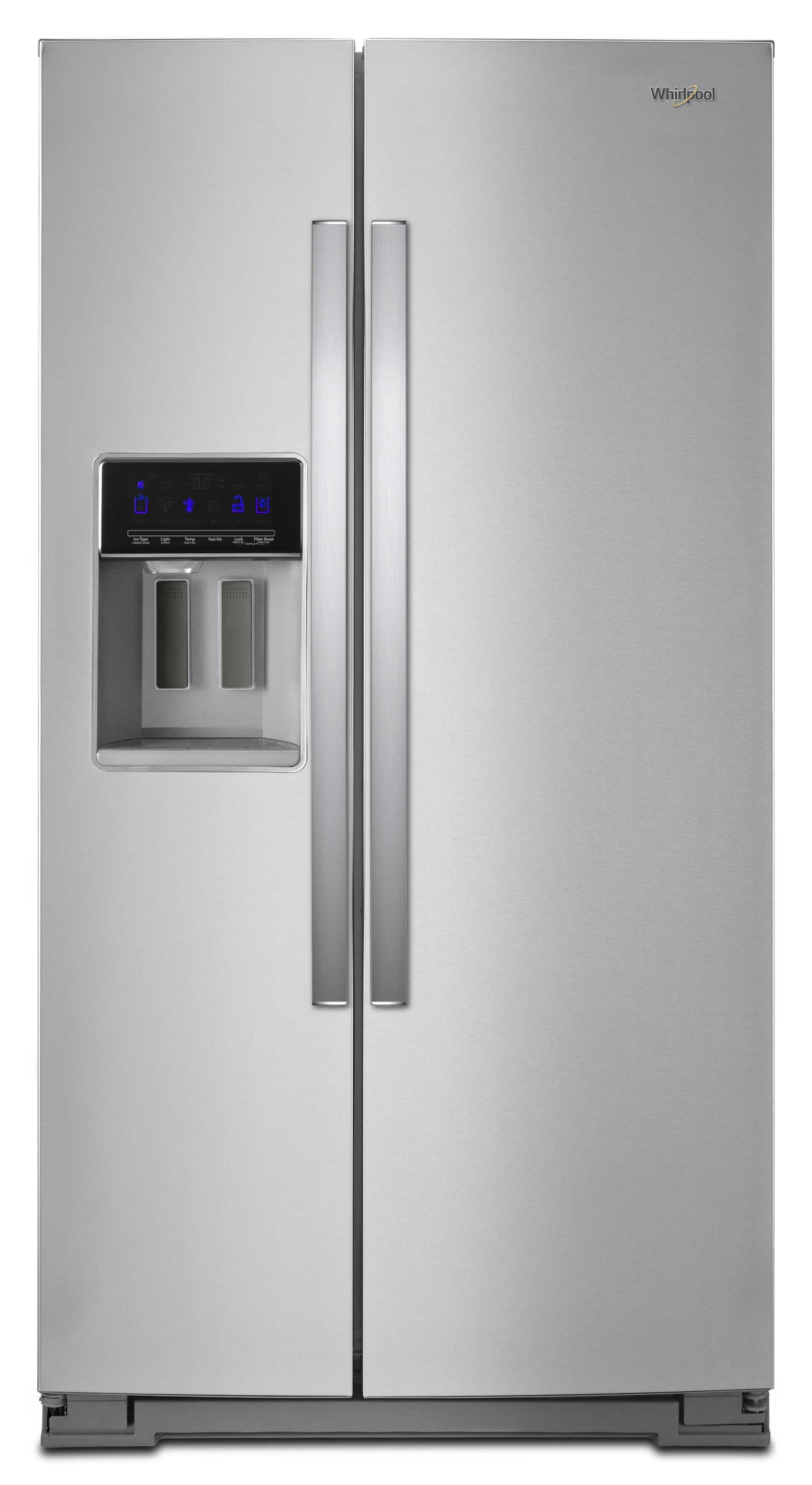 Whirlpool 28.4-Cu Ft Side-By-Side Refrigerator With Exterior Ice And Water  Dispenser And In-Door-Ice Storage - Fingerprint Resistant Stainless Steel  In The Side-By-Side Refrigerators Department At Lowes.com
